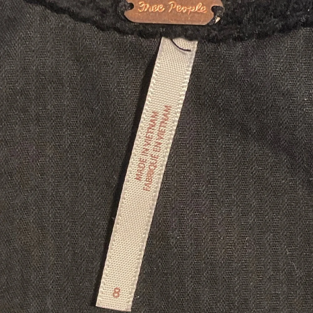 Free people Women's Devoted to You corduroy overall mini dress Fall boho black 8